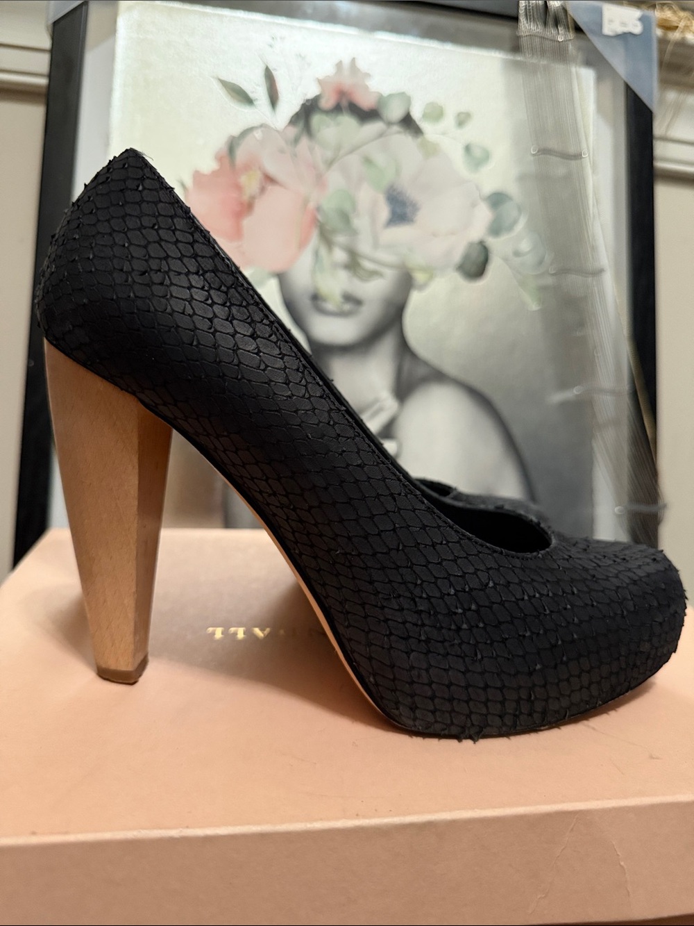 Loeffler Randall Black 'Esther' Printed Pump Sz 7